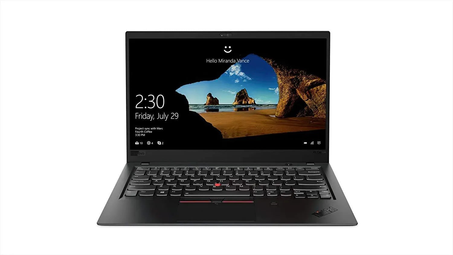 Lenovo ThinkPad X1 Carb 8th Gen Intel QuadCore i78665U Processor, 16GB RAM, 256GB M.2 PCIe NVMe SSD ,14inch FHD (1920x1080), WVA, Display, Webcam,Wifi Free Bag & Mouse (Preowned)