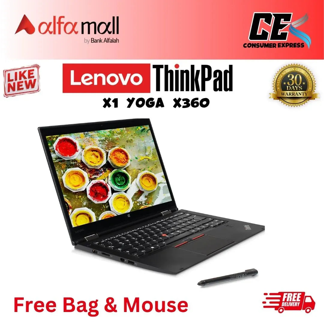 Lenovo ThinkPad X1 Yoga x360 Core-i5-6th Gen 8GB RAM 256GB SSD (Like New) - Free Bag & Mouse