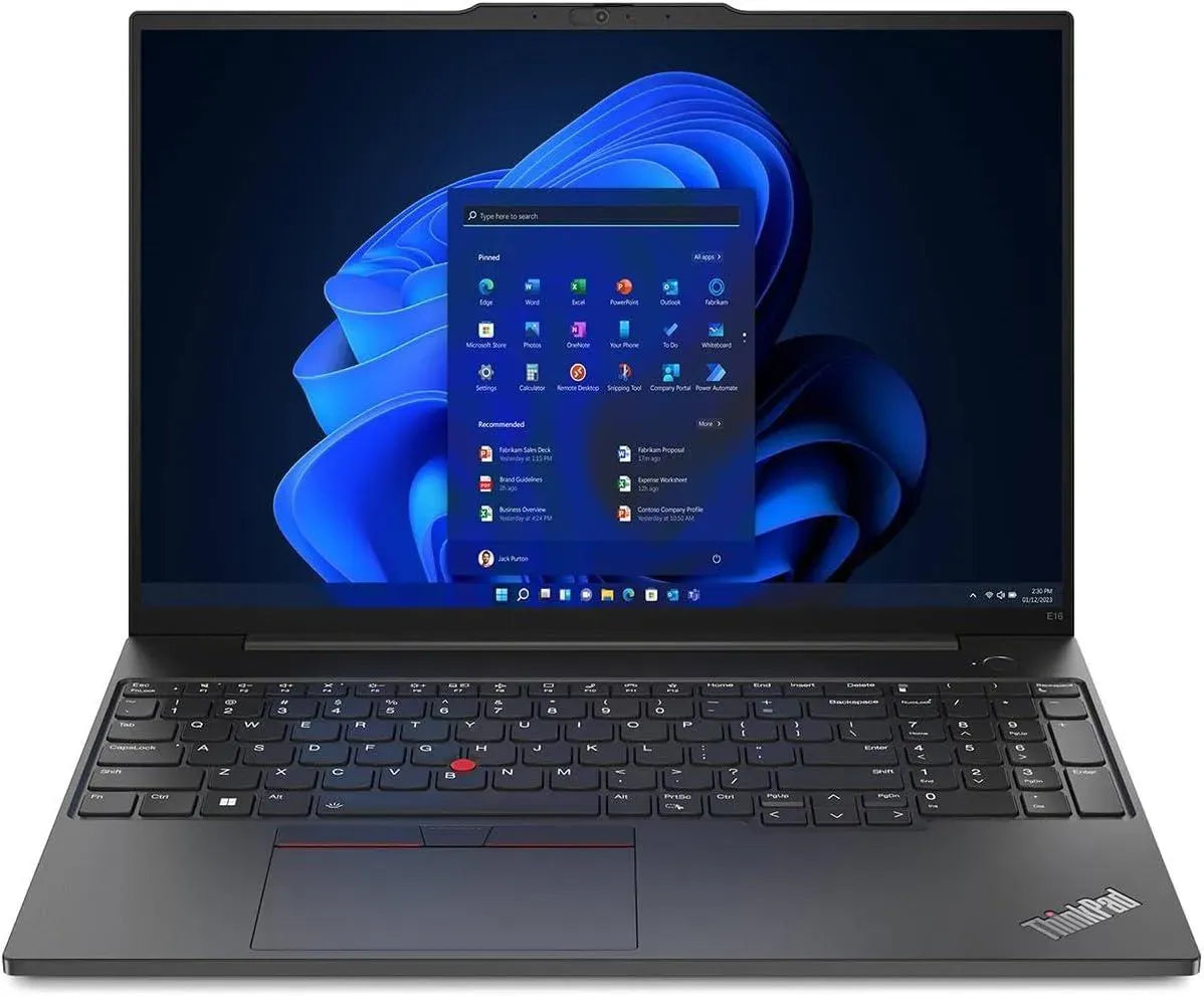 Lenovo Thinkpad E16 Gen 1 Core i71355U 8GB DDR5 512GB SSD Intel Iris Xe Graphics 16" WUXGA IPS Free DOS 1 Year Warranty Brand New Free Bag & Mouse