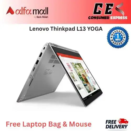 Lenovo Thinkpad L13 YOGA 2in1 Laptop Core i5 10th Generi 8GB Ram 256GB SSD 13.3 Inch Touchscreen (Like New) Free Bag & Mouse