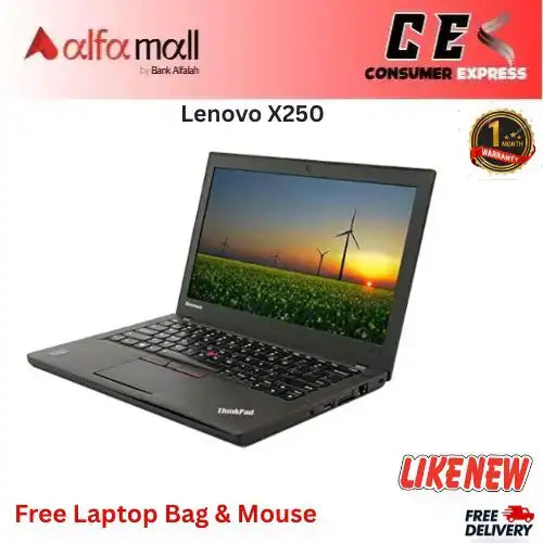 Lenovo X250 Core i5 5th Gen 16GB RAM 256GB SSD 12.5 Inch Display (Like New) Free Bag & Mouse