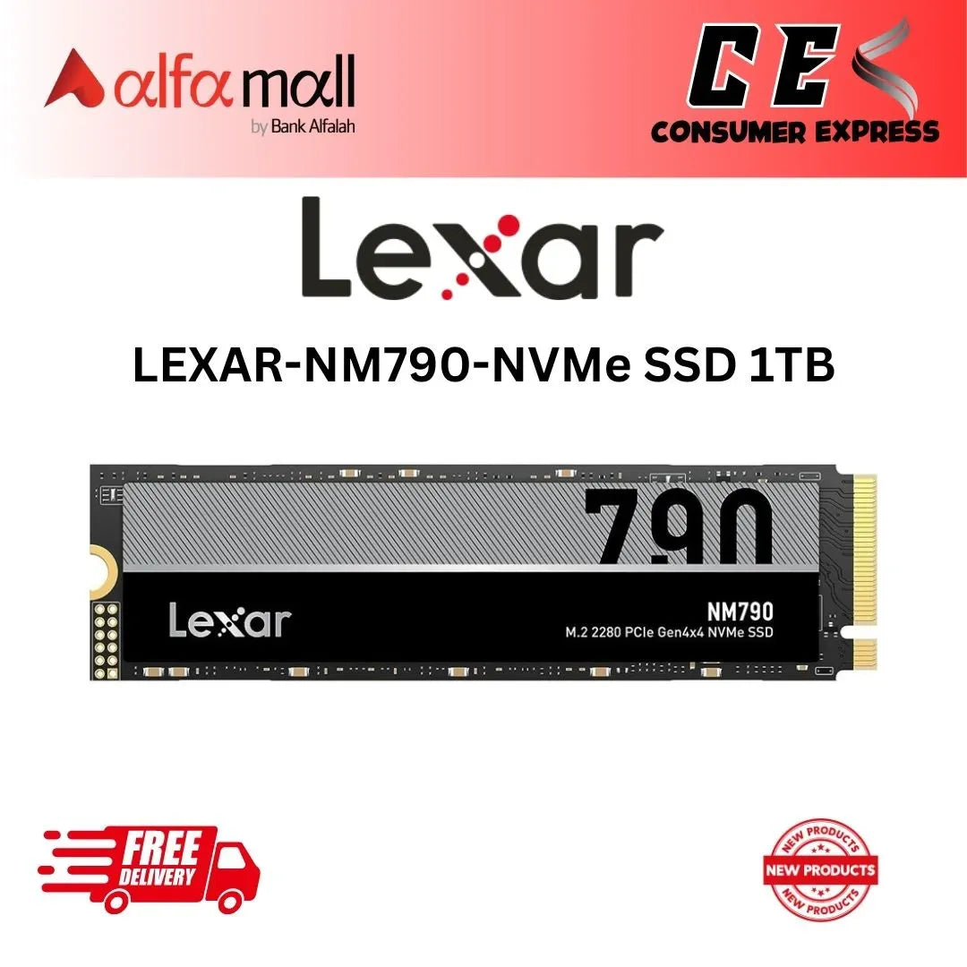 Lexar NM790 1TB M.2 2280 PCIe Gen 4Ã—4 NVMe SSD Compible with PlaySti 5 7400MB/s