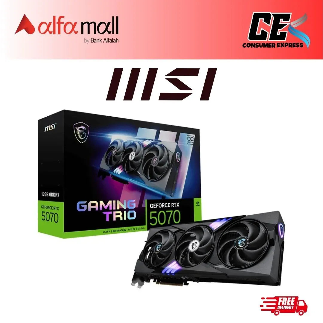MSI GeForce RTX 5070 12G GAMING TRIO OC Video Graphics Card, G507012GTC, 12GB GDDR7 192bit (NEW, 1 Year Warranty)