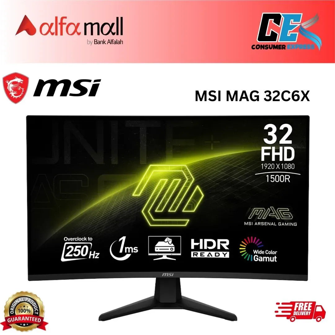 MSI MAG 32C6X 240Hz/250Hz(OC) VA FHD Curved Gaming Mitor