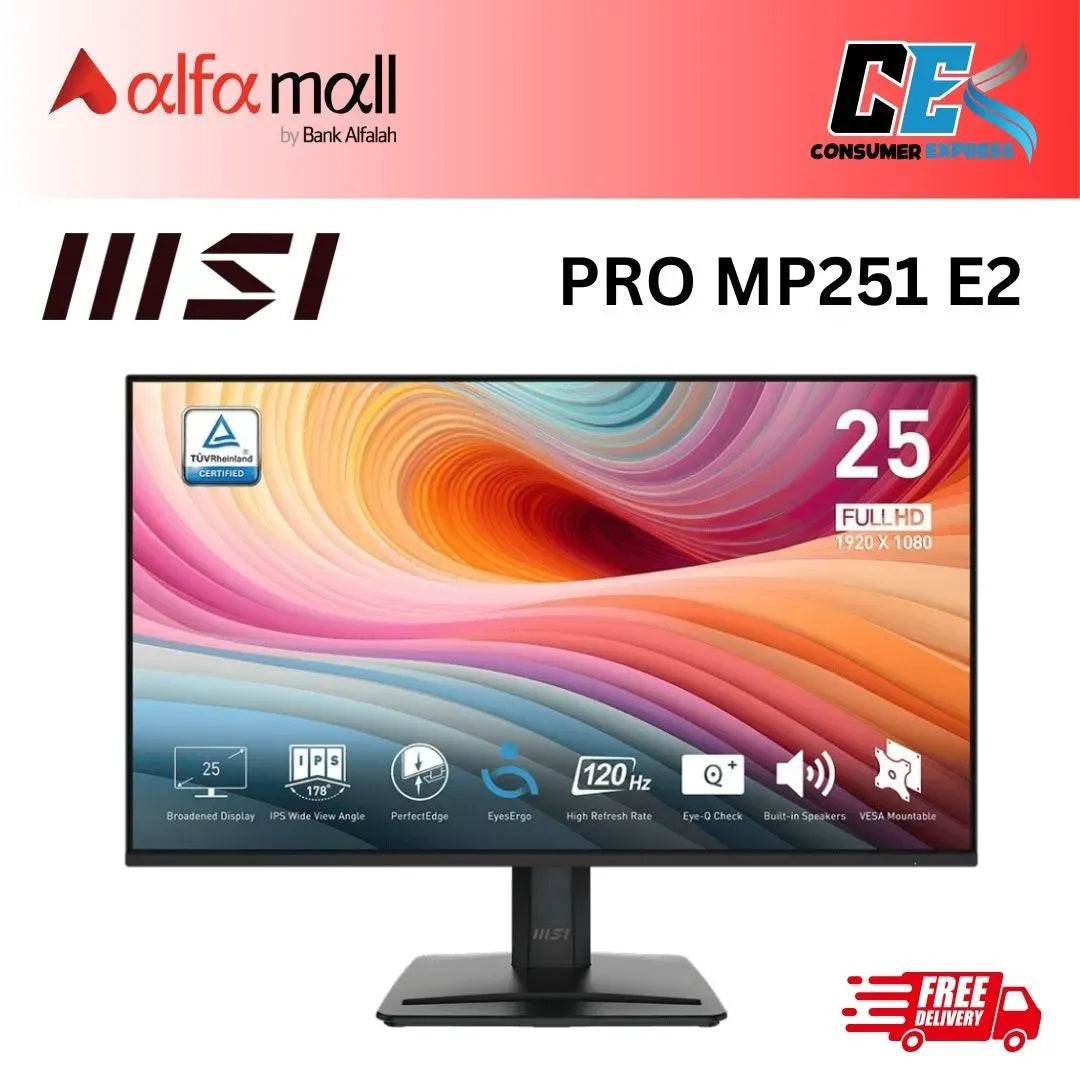 MSI PRO MP251 E2 24.5inch IPS 1920 x 1080 (FHD) Gaming Mitor