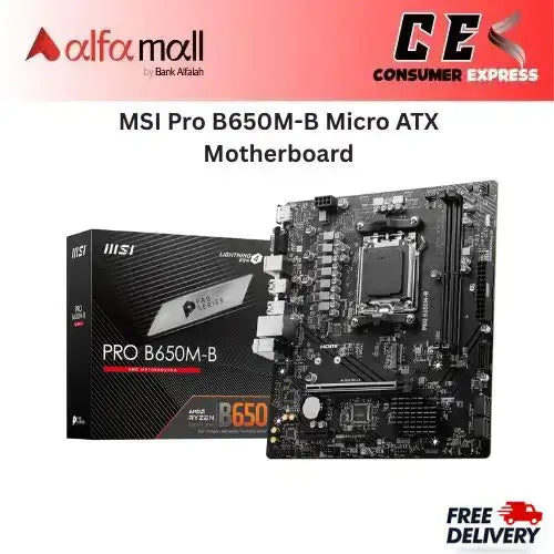 MSI Pro B650MB Micro X Motherboard, AM5, DDR5, Supports AMD Ryzen™ 9000 / 8000 / 7000 Series