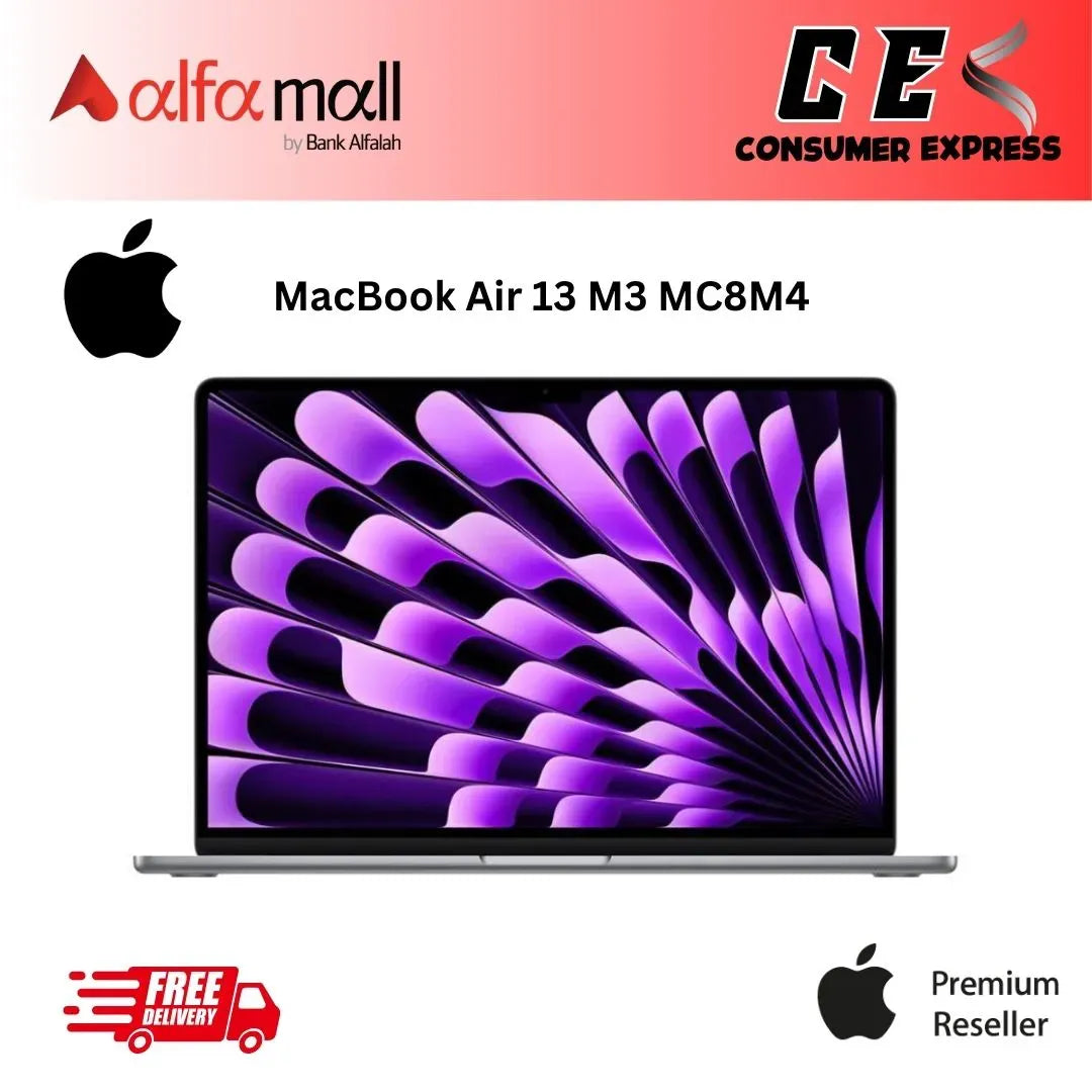 Macbook Air 13 M3 MC8M4 8C CPU 10C GPU 24GB 512GB Space Gray New N Active Sealed