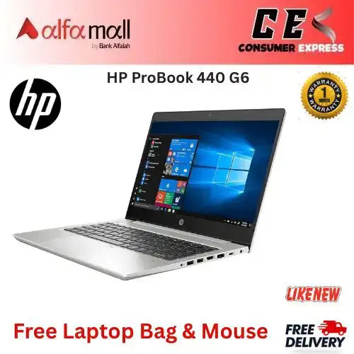 HP ProBook 440 G6 8th Generi Intel Core i78th Gen, 16GB DDR4 Ram, 256GB M.2 SSD,14Inch FHD Display LEDbacklit slim Display,Backlit Keyboard, Webcam, Wifi Free Bag and Mouse and Mouse (Like New)