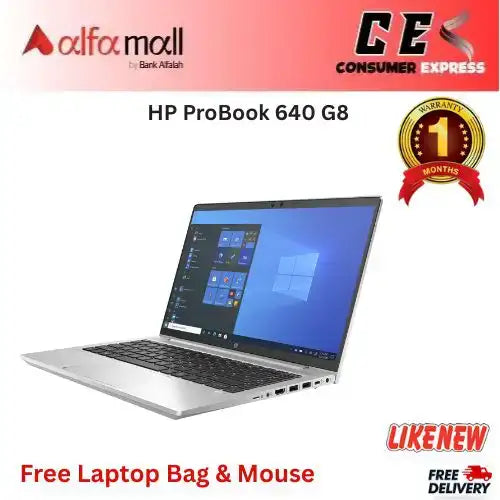 HP ProBook 640 G8 Core i5 11th Gen, 16GB RAM, 256GB SSD, 14.1" FHD LED, Camera, Charger (Like New) Free Bag & Mouse