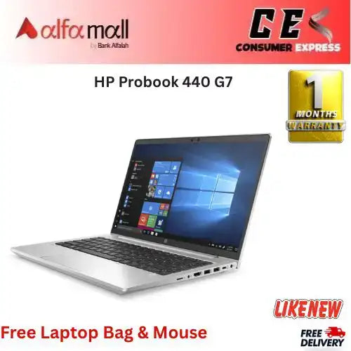 HP Probook 440 G7 Core i5 10th Generi 16GB Ram 512GB SSD 14 Inch FHD Display (Like New) Free Bag & Mouse