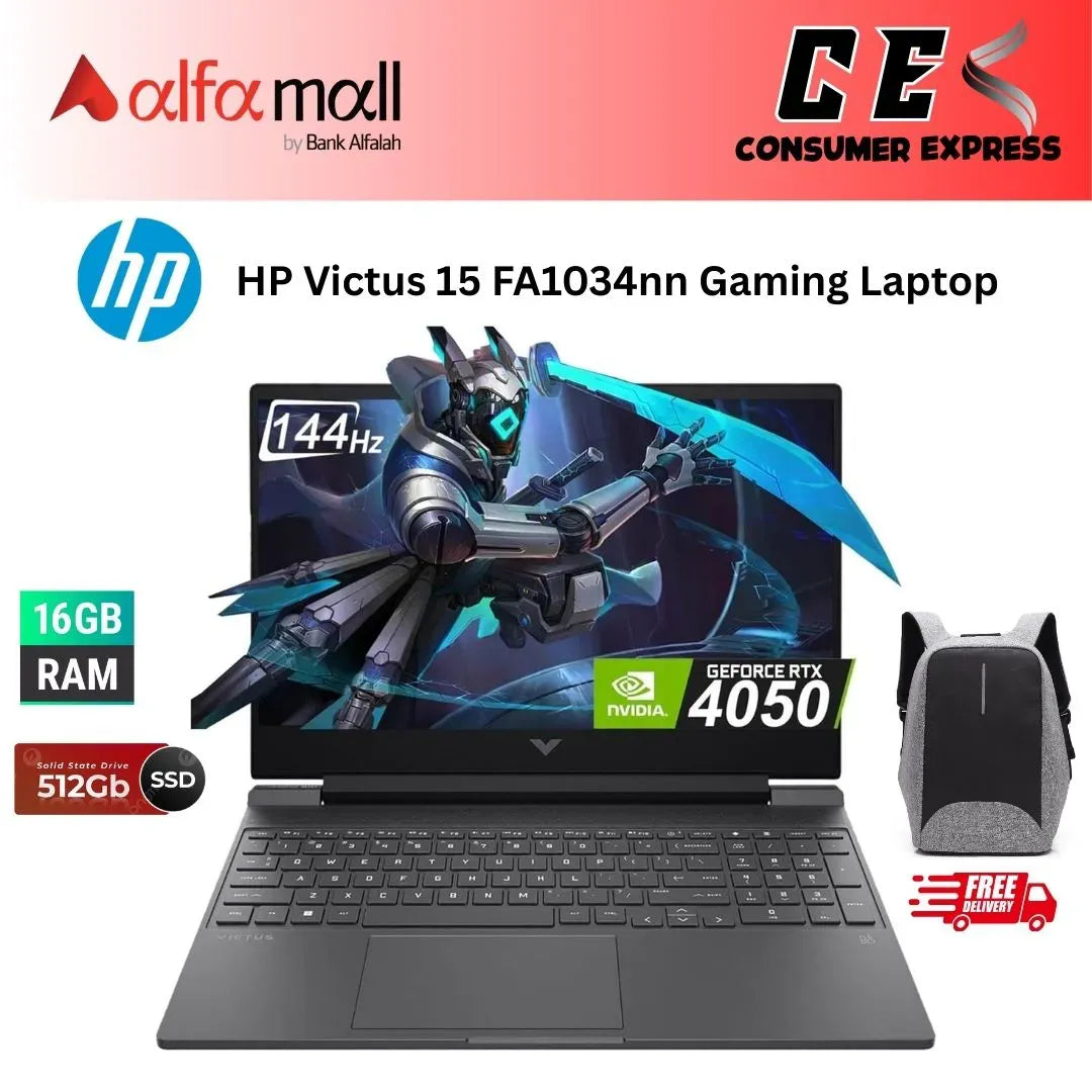 HP Victus 15 FA1034nn Alder Lake 12th Gen Core i5 12450H Processor 16GB to 32GB 512GB to 2TB SSD 6GB NVIDIA GeForce RTX4050 GDDR6 Graphics 15.6" Full HD IPS 144Hz Micro Edge AG Display B&O Play Backlit KB TPM (Ceramic White, NEW)