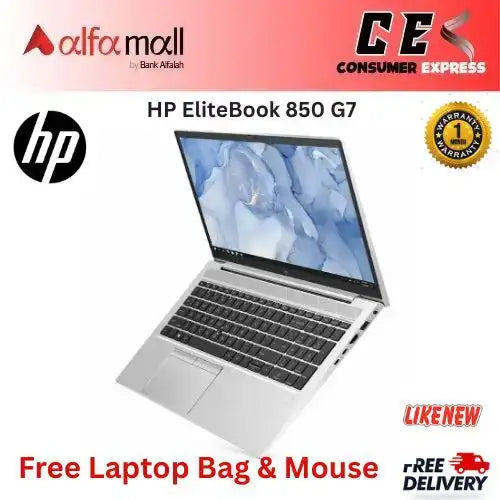 HP EliteBook 850 G7 Laptop, Intel Core i510310U QuadCore, 16GB DDR4 RAM, 256GB SSD, 1920 x 1080 AntiGlare IPS Display, Windows 10 Pro Free Bag and Mouse(Like New)