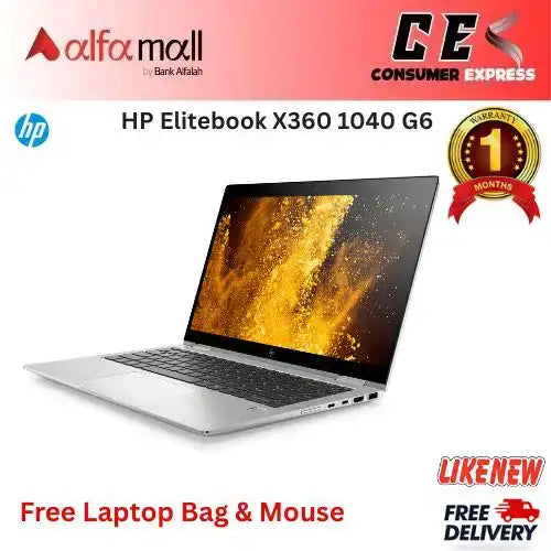 HP Elitebook X360 1040 G6 2in1 Touchscreen Laptop Intel Core i78665U, 16GB RAM, 512GB SSD, 14" fhd Display Touchscreen, Wifi, Webcam, Windows 11 Pro (Like New) Free Bag & Mouse