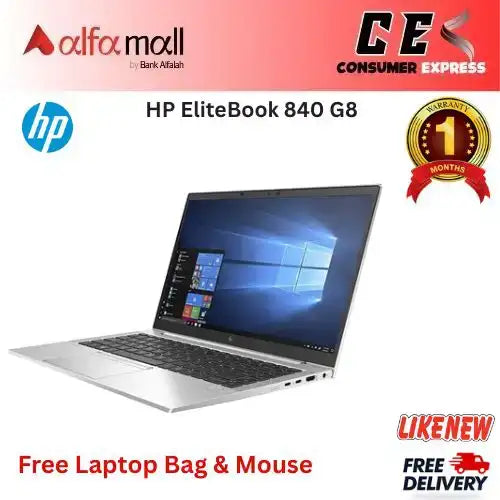 HP EliteBook 840 G8 Business Laptop Intel Core i51135G7 11th Gen, 16GB DDR4 Ram, 512GB NVMe SSD, 14" FhD Display, Backlit Keyboard, Intel Iris Graphics, Webcam (Like New) Free Bag & Mouse