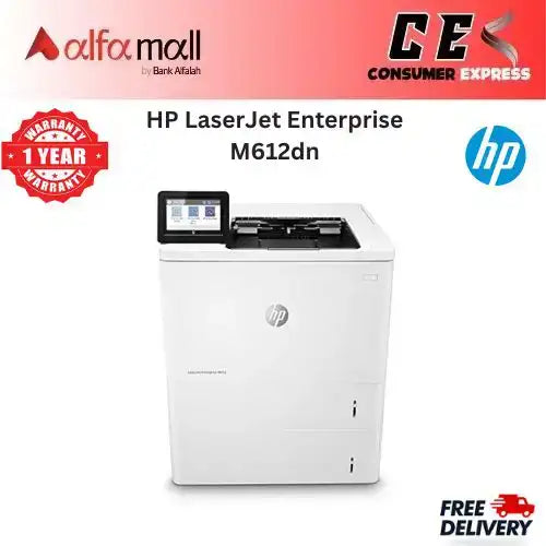 HP LaserJet Enterprise M612dn Printer Mochrome Auto Duplex (Brand New, 1 Year Warranty)