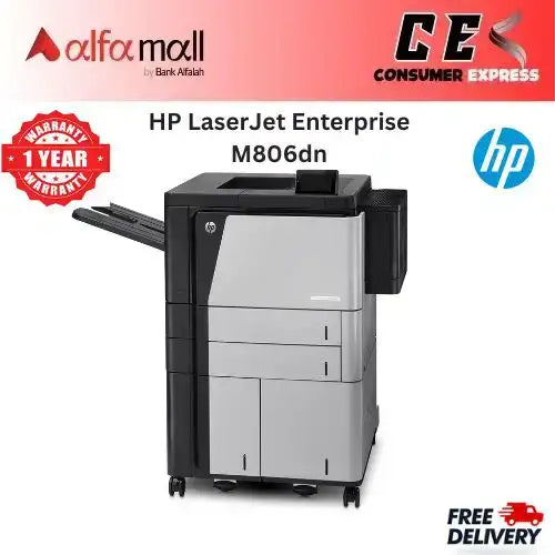 HP LaserJet Enterprise M806dn Printer A3 (Brand New, Official 1 Year Warranty)