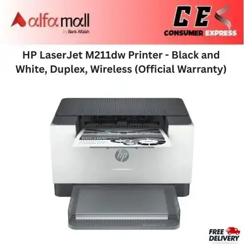 HP LaserJet M211dw Printer Black and White, Duplex, Wireless (Official Warranty)