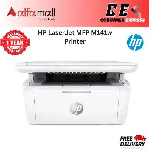 HP LaserJet MFP M141w Printer (7MD74A) Black and White (Brand New, Official 1 Year Warranty)