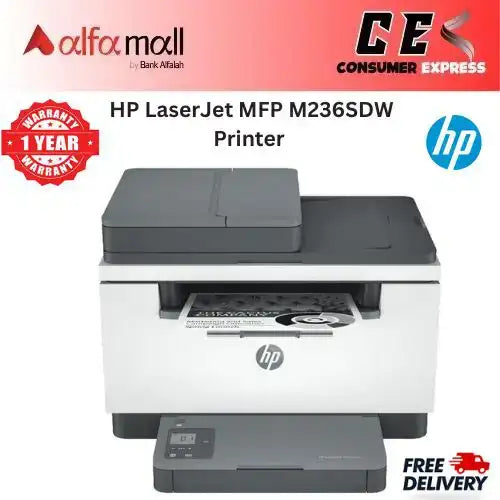 HP LaserJet MFP M236SDW Printer Black And White AutoDuplex ADF (Brand New, Official 1 Year Warranty)