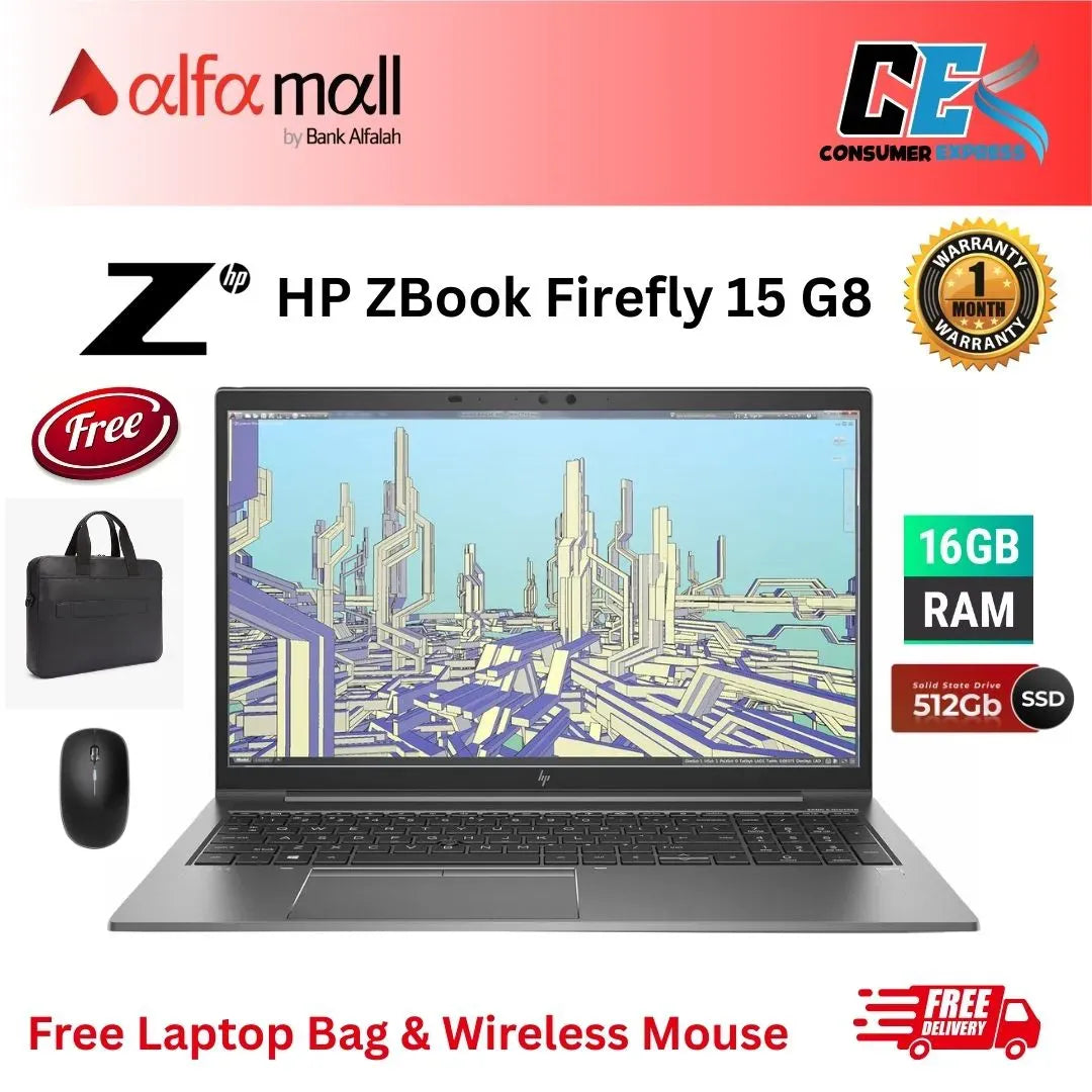 HP ZBook Firefly 15 G8 15.6" Worksti IPS Laptop (Intel i71165G7 4Core, 16GB RAM, 512GB PCIe SSD, Intel Iris Xe, (1920x1080), Fingerprint, WiFi, BT 5.2, Win 10 Pro) Free Bag and Mouse (Like New)