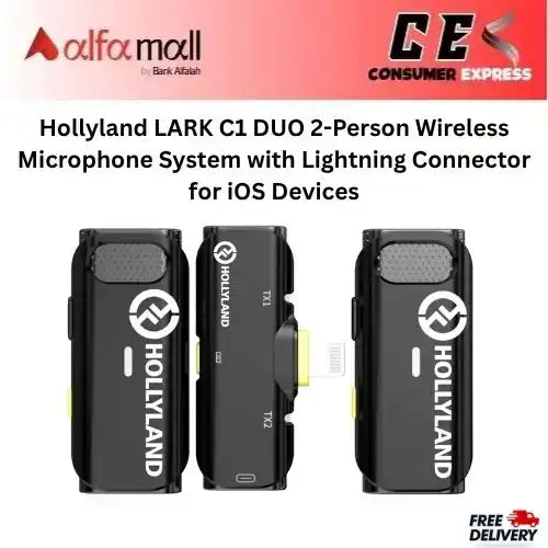 Hollyland LARK C1 DUO 2Pers Wireless Microphe System with Lightning Cnector for iOS Devices