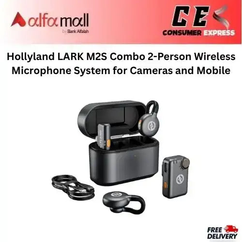 Hollyland LARK M2S Combo 2Pers Wireless Microphe System for Cameras and Mobile