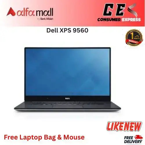 Dell XPS 9560 Core i7 7th Gen 16GB RAM 512GB SSD 4GB Nvidia GeFoRoberto Cavallie GTX 1050 Touchscreen 4K 15.6 Inch Display (Like New) Free Bag & Mouse
