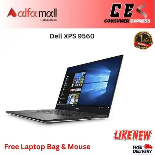 Dell XPS 9560 Core i7 7th Gen 32GB RAM 512GB SSD 4GB Nvidia GeFoRoberto Cavallie GTX 1050 Touchscreen 4K 15.6 Inch Display (Like New) Free Bag & Mouse