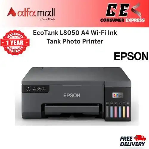EcoTank L8050 A4 WiFi Ink Tank Photo Printer (Brand New, Official 1 Year Warranty)