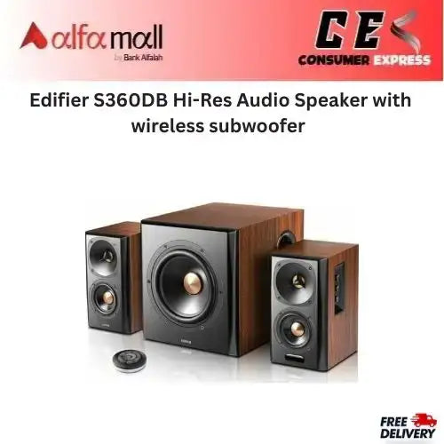Edifier S360DB HiRes Audio Speaker with wireless subwoofer