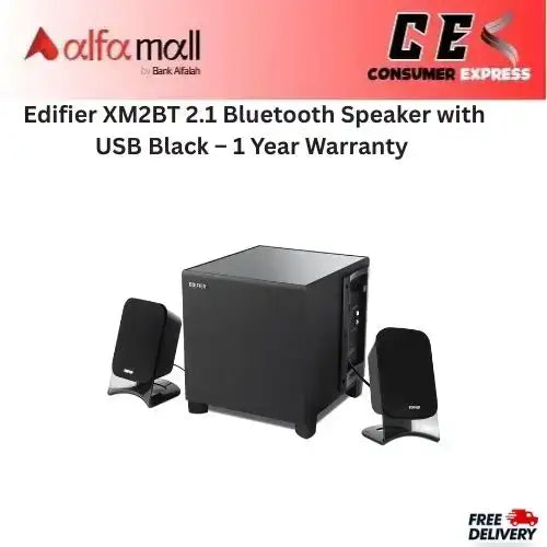 Edifier XM2BT 2.1 Bluetooth Speaker with USB Black €“ 1 Year Warranty