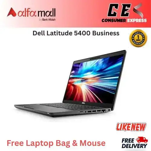 Dell Litude 5400 Business Laptop Intel i58365U Quad Core 8th Gen, 16GB RAM, 512GB SSD, Webcam, Windows 10 Pro, 14" FHD (1920 x 1080) Display (Like New) Free Bag and Mouse (Preowned)