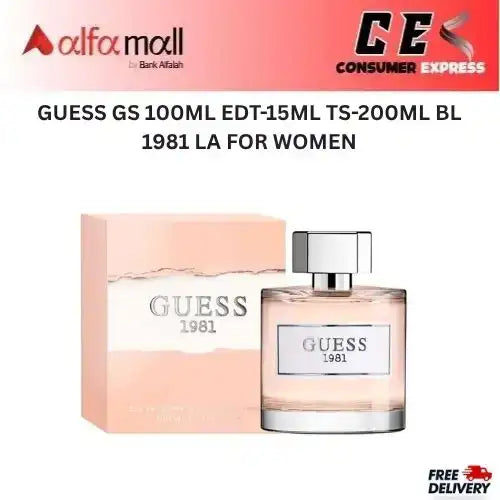 GUESS GS 100ML EDT15ML TS200ML BL 1981 LA FOR WOMEN