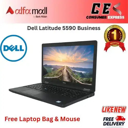 Dell Litude 5590 Business Laptop Intel Core i58250U 8th Gen Quad Core, 16GB Ram, 512GB SSD, 15.6" Inch HD Display, Wifi, Webcam (Like New) Free Bag & Mouse