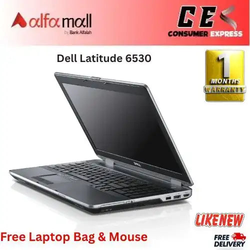 Dell Litude 6530 Corei73rd Gen 4GB RAM 256GB SSD NVIDIA NVS 5200M 1GB Card 15.6€³ Display