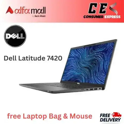 Dell Litude 7420 Intel Core i5 11th Gen 8GB Ram 256GB SSD 14Inch Display (Like New) Free Bag & Mouse