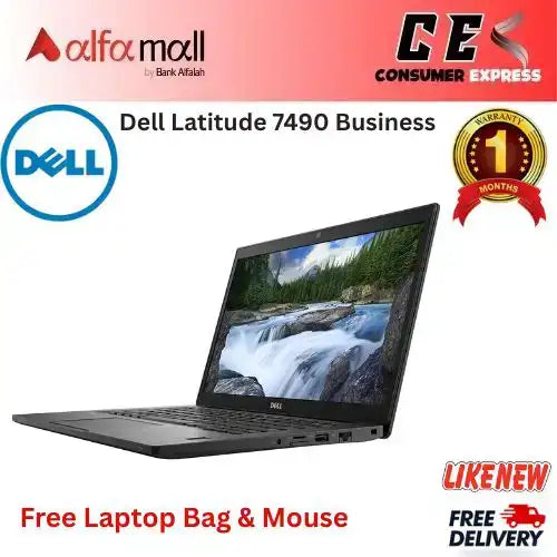 Dell Litude 7490 Business Laptop Intel Core i5 8th Generi, 32GB DDR4 Ram, 512GB NVMe SSD, 14" FHD Display, Webcam (Like New) Free Bag & Mouse