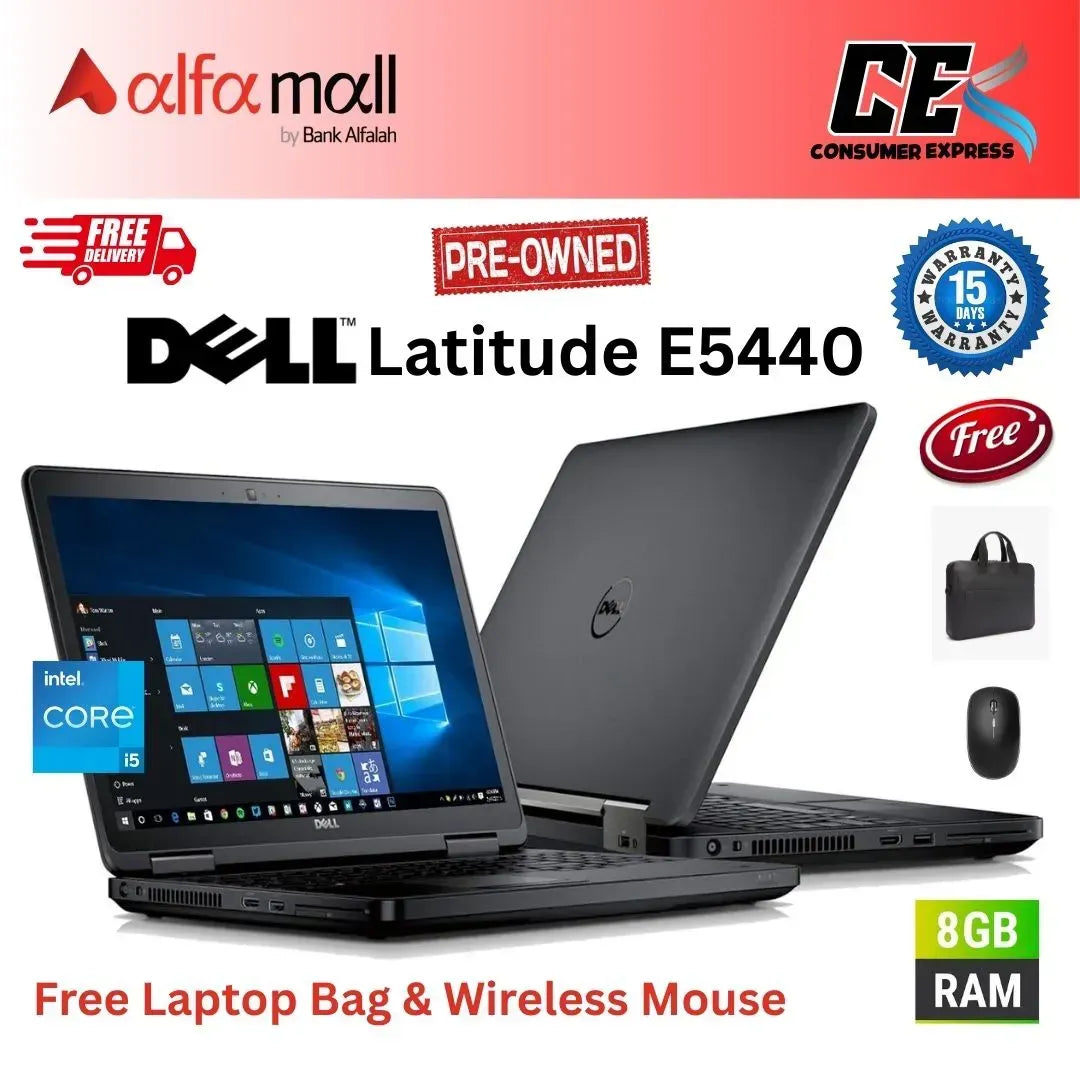 Dell Litude E5440 Intel Core i5 4200U 4th Generi 8GB RAM, 128GB SSD Webcam Charger (Refurbished)