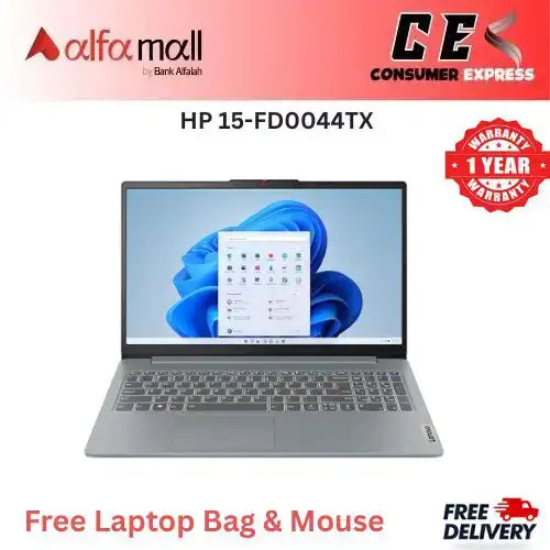 HP 15FD0044TX Core i71355U 8GB Ram 512GB SSD 2GB Nvidia Geforce MX570A 15.6 Inch FHD (New 1 Year Warranty) Free Bag & Mouse