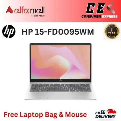 HP 15FD0095WM Intel Core i51235U 12th Generi, 8GB Ram DDR4, 256GB SSD NVMe, Intel Iris Xe Graphics, 15.6" FHD IPS (1920x1080), Window 11 Home (Nural Silver)