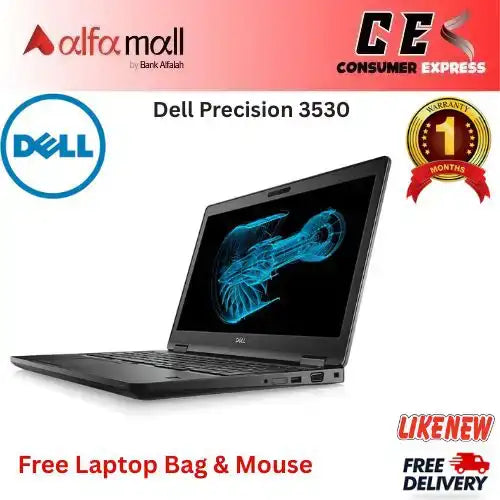 Dell Precisi530 Laptop Intel Core i78750H 8th Gen, 32GB DDR4, 512GB SSD, 15.6" FHD Display, Nvidia Quadro 4GB DDR5 Graphics Card, Webcam, HDMI (Like New) Free Bag & Mouse