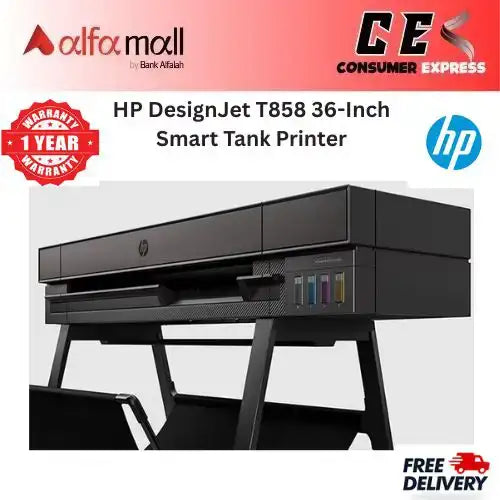 HP DesignJet T858 36Inch Smart Tank Printer Wide Form (Brand New, 1 Year Warranty)