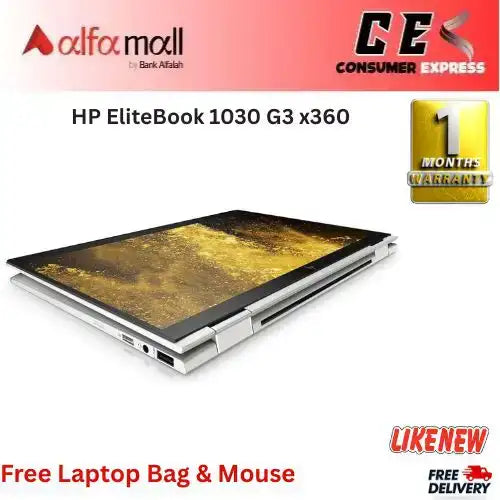 HP EliteBook 1030 G3 x360 Corei58th Gen 8 GB RAM 256 GB SSD Touchscreen 13.3€³ Display (Like New) Free Bag & Mouse