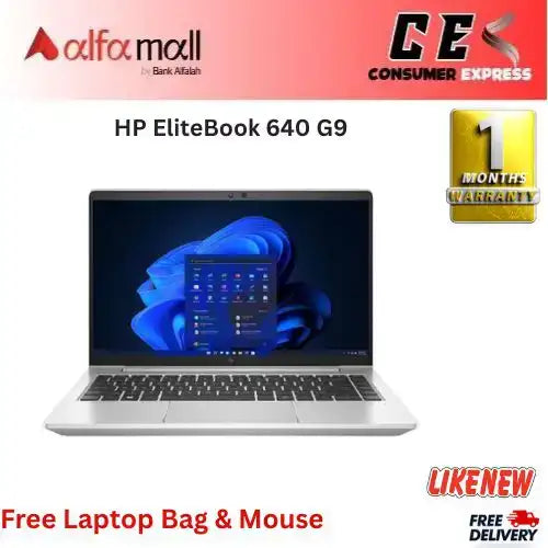 HP EliteBook 640 G9 Corei512th Gen 16GB RAM 512GB SSD 14€³ Display (Like New) Free Bag & Mouse