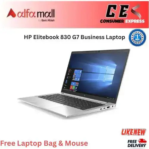 HP EliteBook 830 G7 Business Laptop Core i5 10th Gen 32GB RAM 256GB SSD 13.3 Inch FHD Display (Like New) Free Bag & Mouse