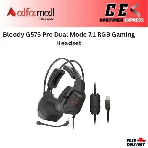 Bloody G575 Pro Dual Mode 7.1 RGB Gaming Headset -