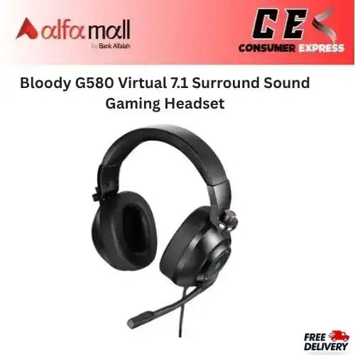 Bloody G580 Virtual 7.1 Surround Sound Gaming Headset -