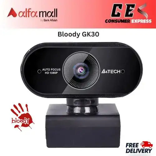 Bloody GK30 1080p Full HD Auto Focus Gaming Webcam, Digital Mic (Intsallment)