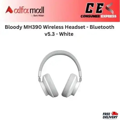 Bloody MH390 Wireless Headset Bluetooth v5.3 White