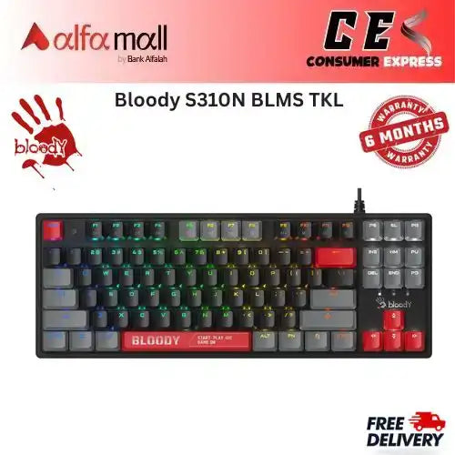Bloody S310N BLMS TKL RGB Mechanical Keyboard